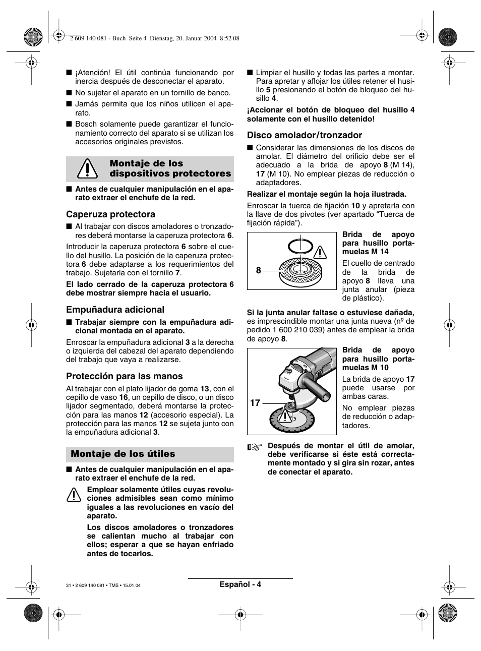 Bosch GWS 6-100 (E) User Manual | Page 15 / 27