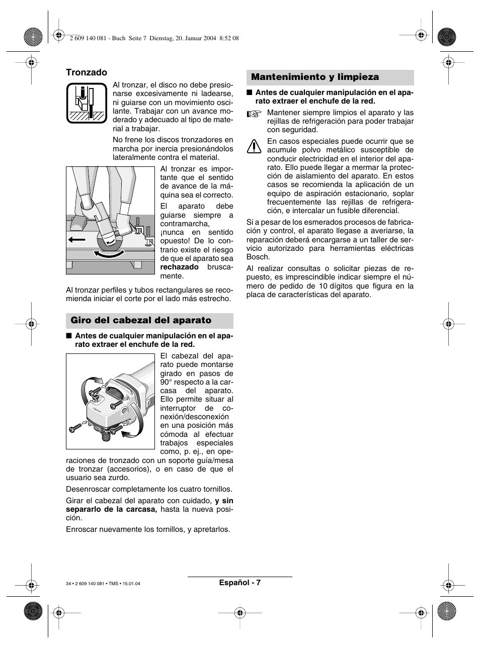 Bosch GWS 6-100 (E) User Manual | Page 18 / 27