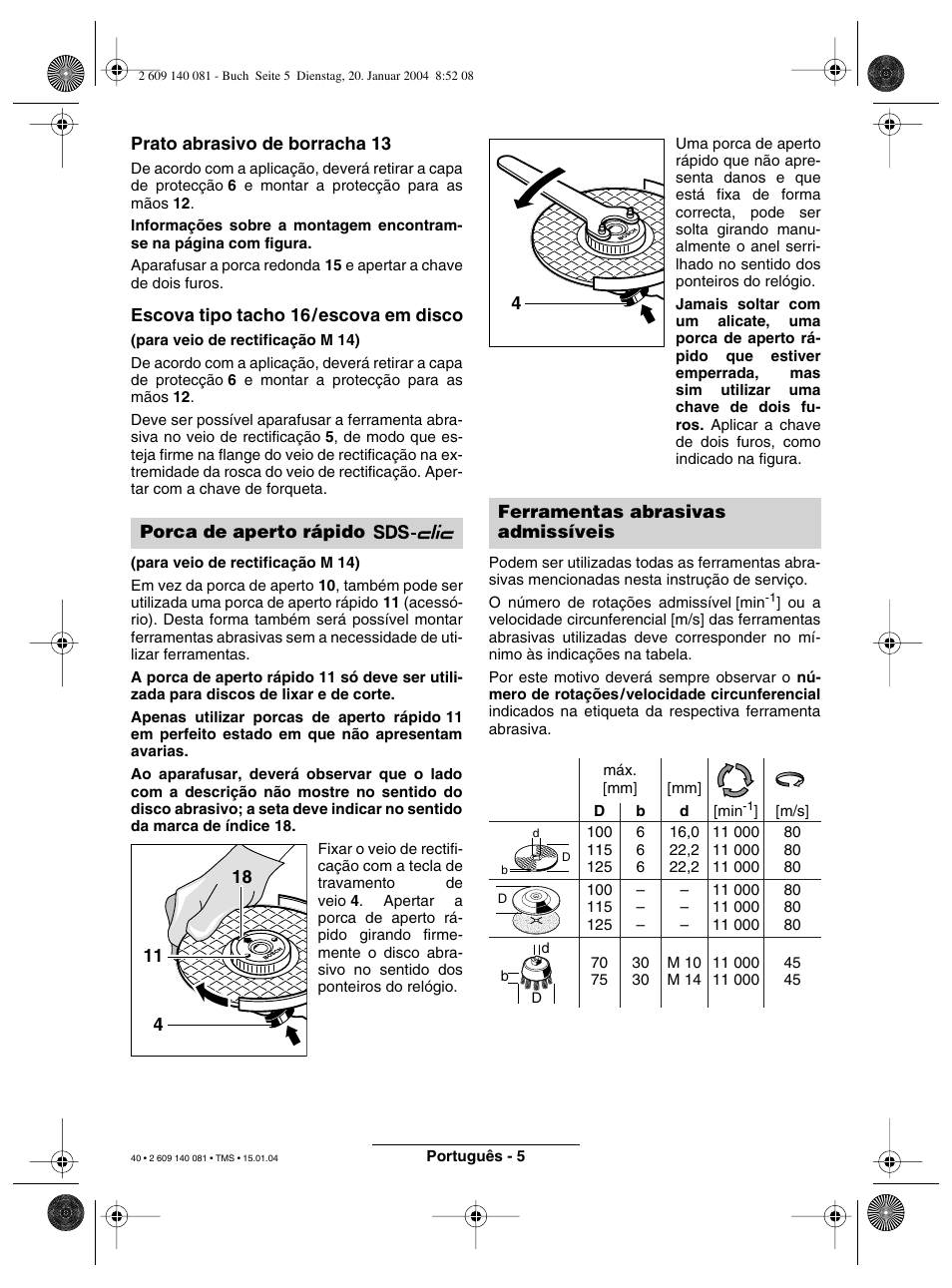 Bosch GWS 6-100 (E) User Manual | Page 24 / 27