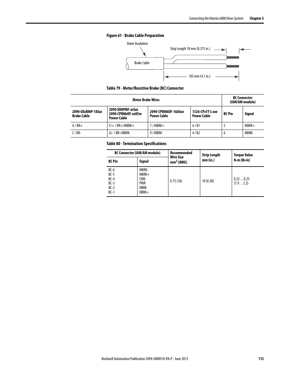 Rockwell Automation 2094-xMxx-S Kinetix 6000 Multi-axis Servo Drives User Manual User Manual | Page 113 / 286