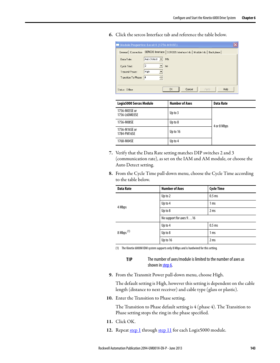 Rockwell Automation 2094-xMxx-S Kinetix 6000 Multi-axis Servo Drives User Manual User Manual | Page 143 / 286