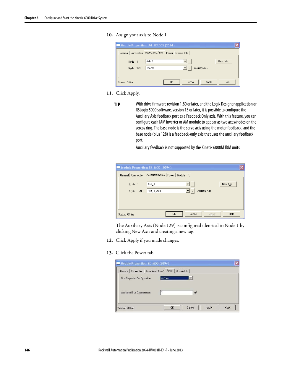 Rockwell Automation 2094-xMxx-S Kinetix 6000 Multi-axis Servo Drives User Manual User Manual | Page 146 / 286