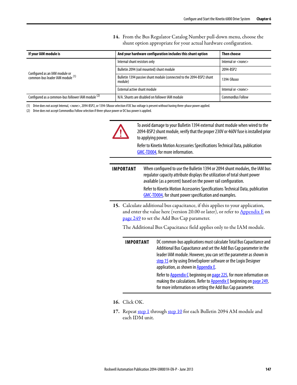 Rockwell Automation 2094-xMxx-S Kinetix 6000 Multi-axis Servo Drives User Manual User Manual | Page 147 / 286