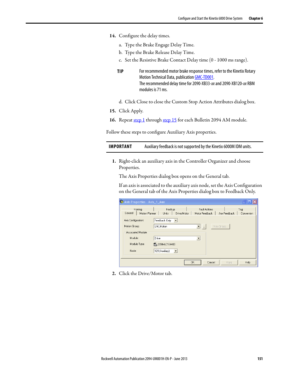 Rockwell Automation 2094-xMxx-S Kinetix 6000 Multi-axis Servo Drives User Manual User Manual | Page 151 / 286