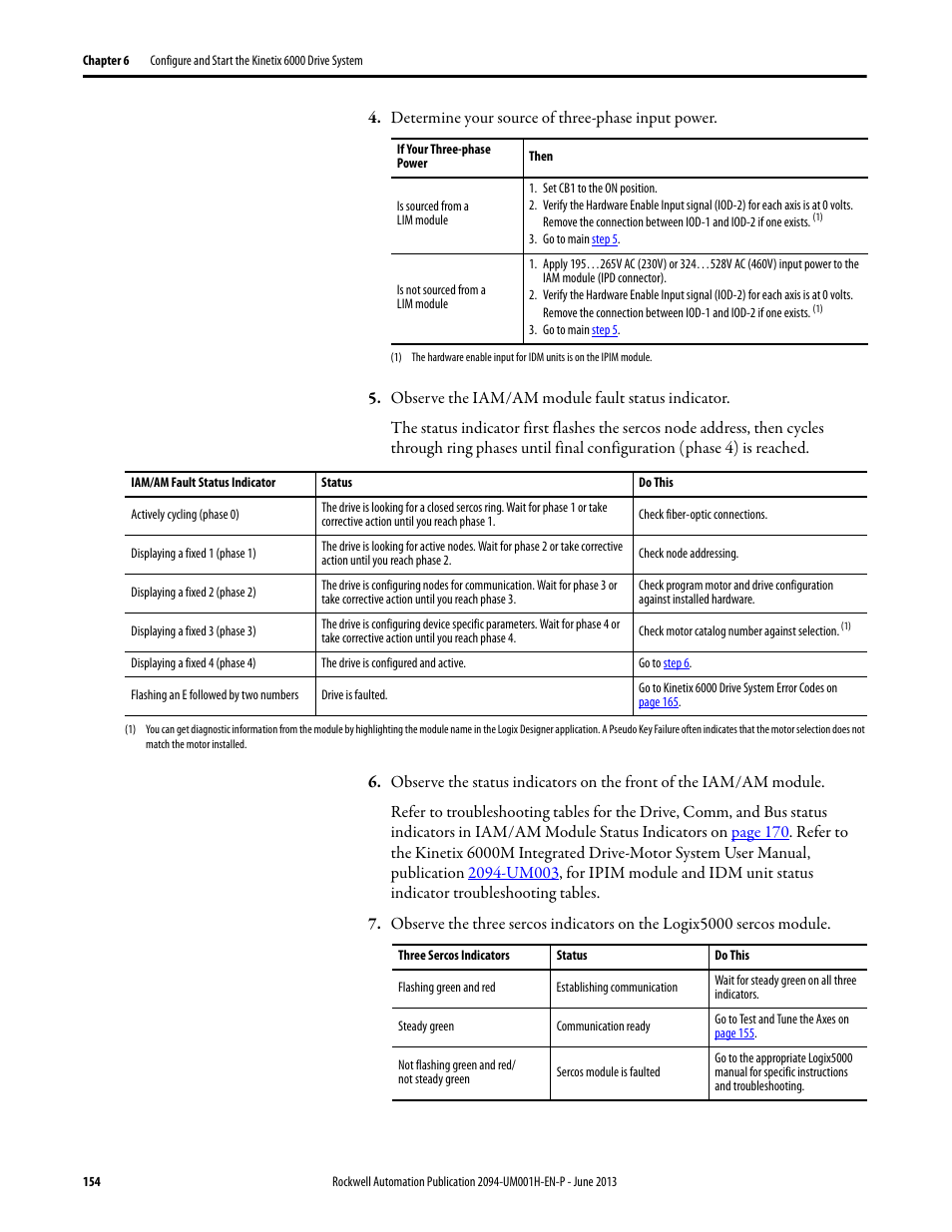 Rockwell Automation 2094-xMxx-S Kinetix 6000 Multi-axis Servo Drives User Manual User Manual | Page 154 / 286