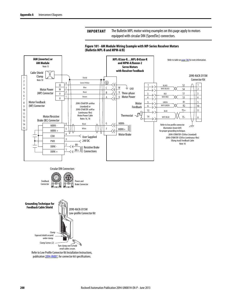 Rockwell Automation 2094-xMxx-S Kinetix 6000 Multi-axis Servo Drives User Manual User Manual | Page 200 / 286