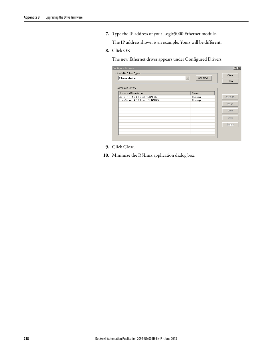 Rockwell Automation 2094-xMxx-S Kinetix 6000 Multi-axis Servo Drives User Manual User Manual | Page 218 / 286