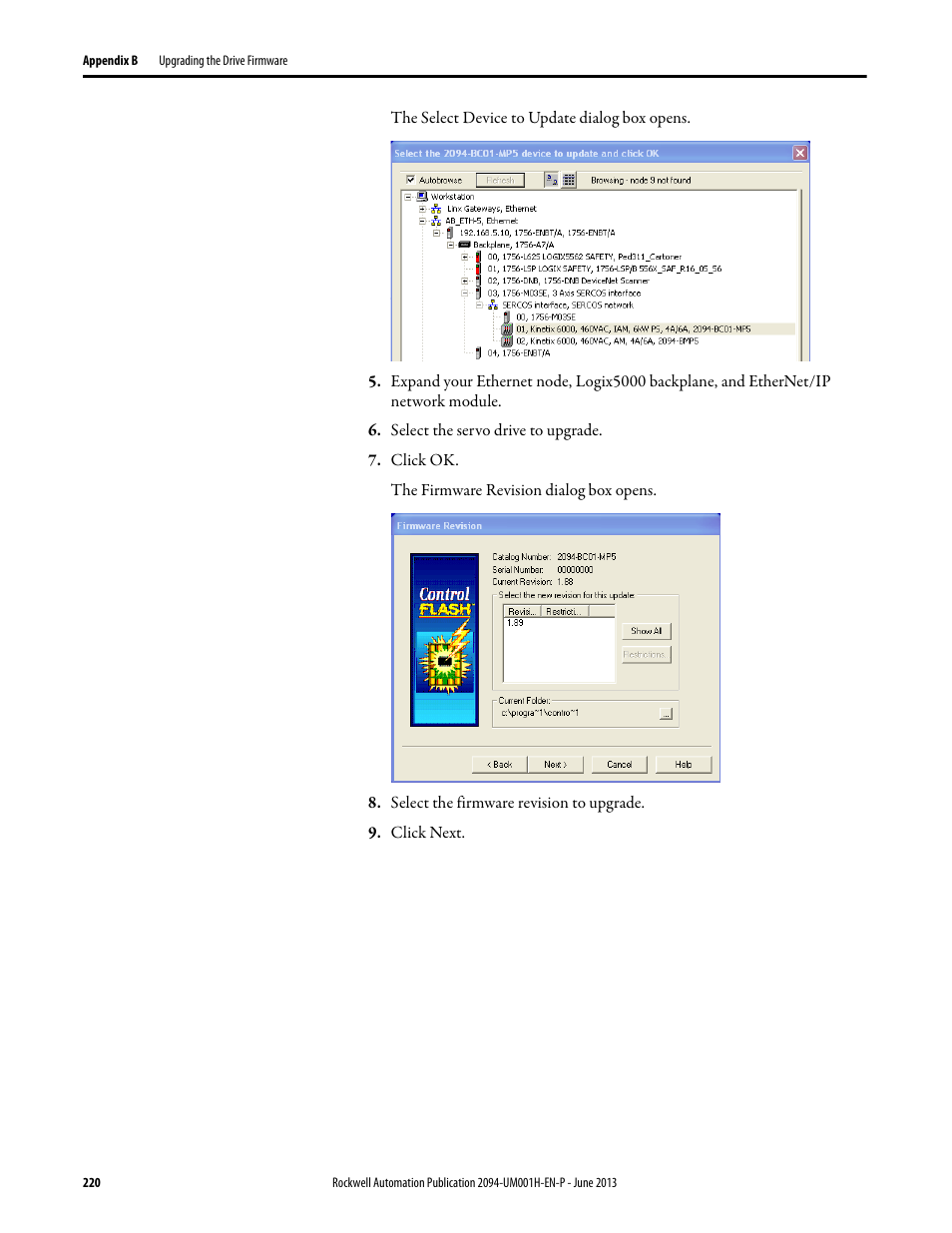 Rockwell Automation 2094-xMxx-S Kinetix 6000 Multi-axis Servo Drives User Manual User Manual | Page 220 / 286