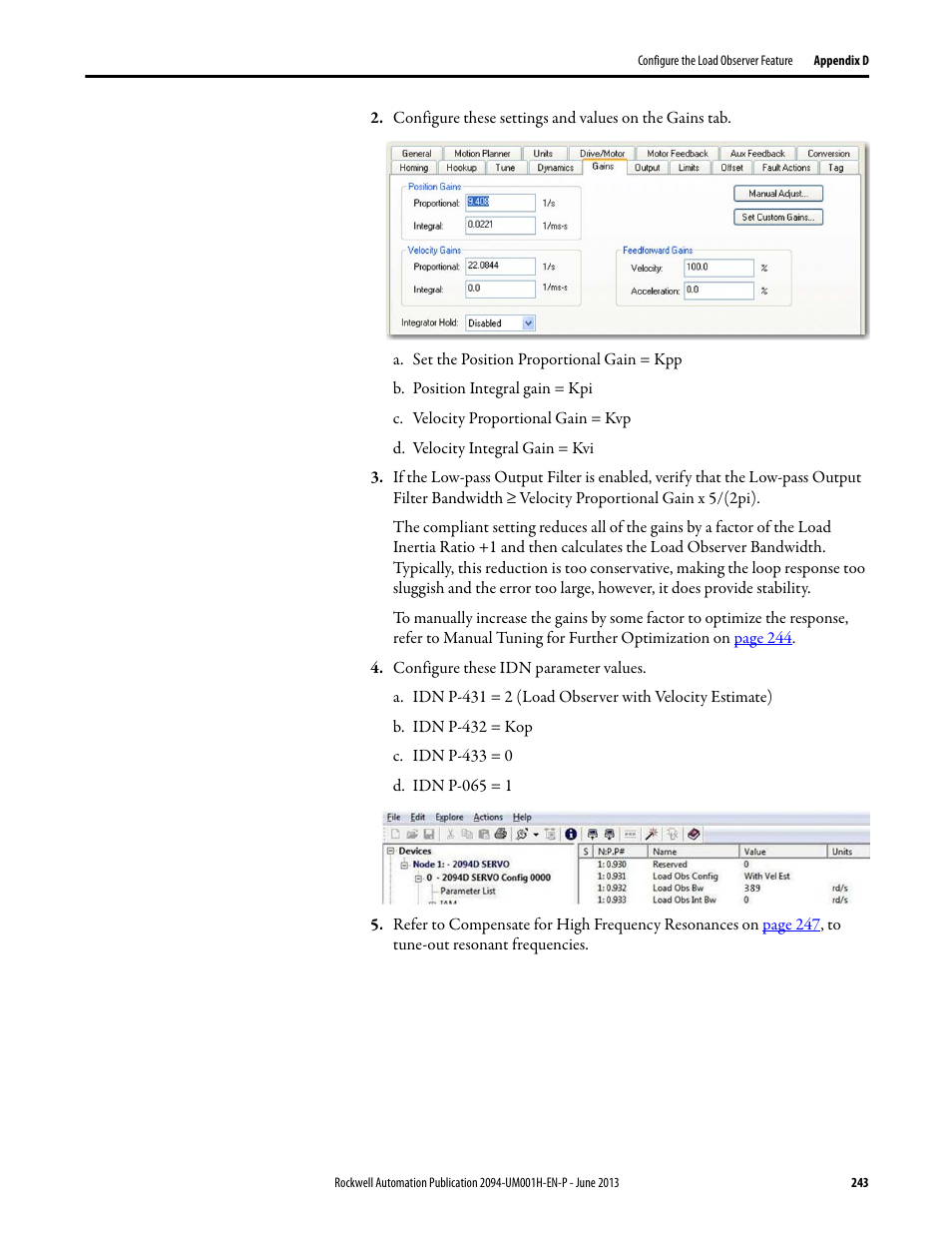 Rockwell Automation 2094-xMxx-S Kinetix 6000 Multi-axis Servo Drives User Manual User Manual | Page 243 / 286