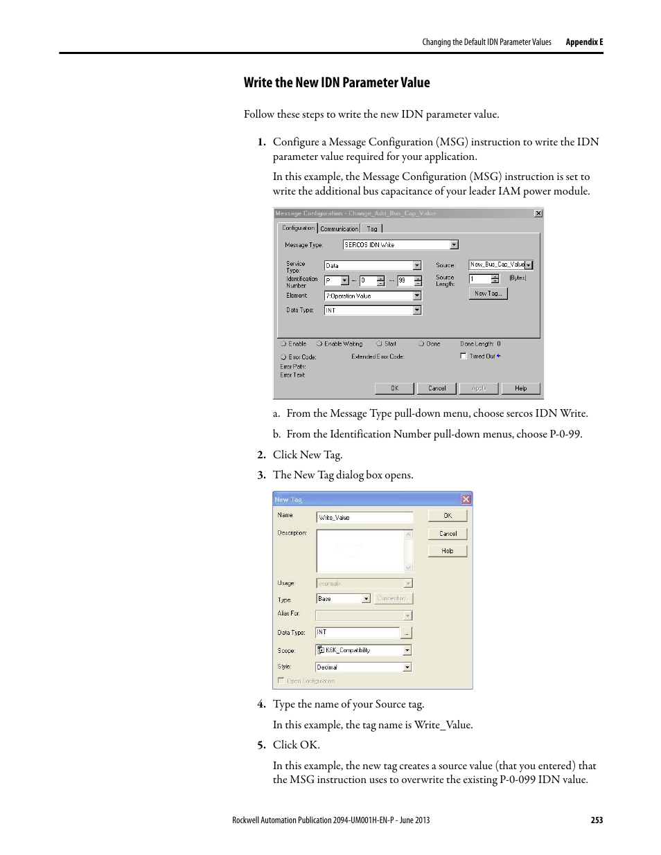 Write the new idn parameter value | Rockwell Automation 2094-xMxx-S Kinetix 6000 Multi-axis Servo Drives User Manual User Manual | Page 253 / 286