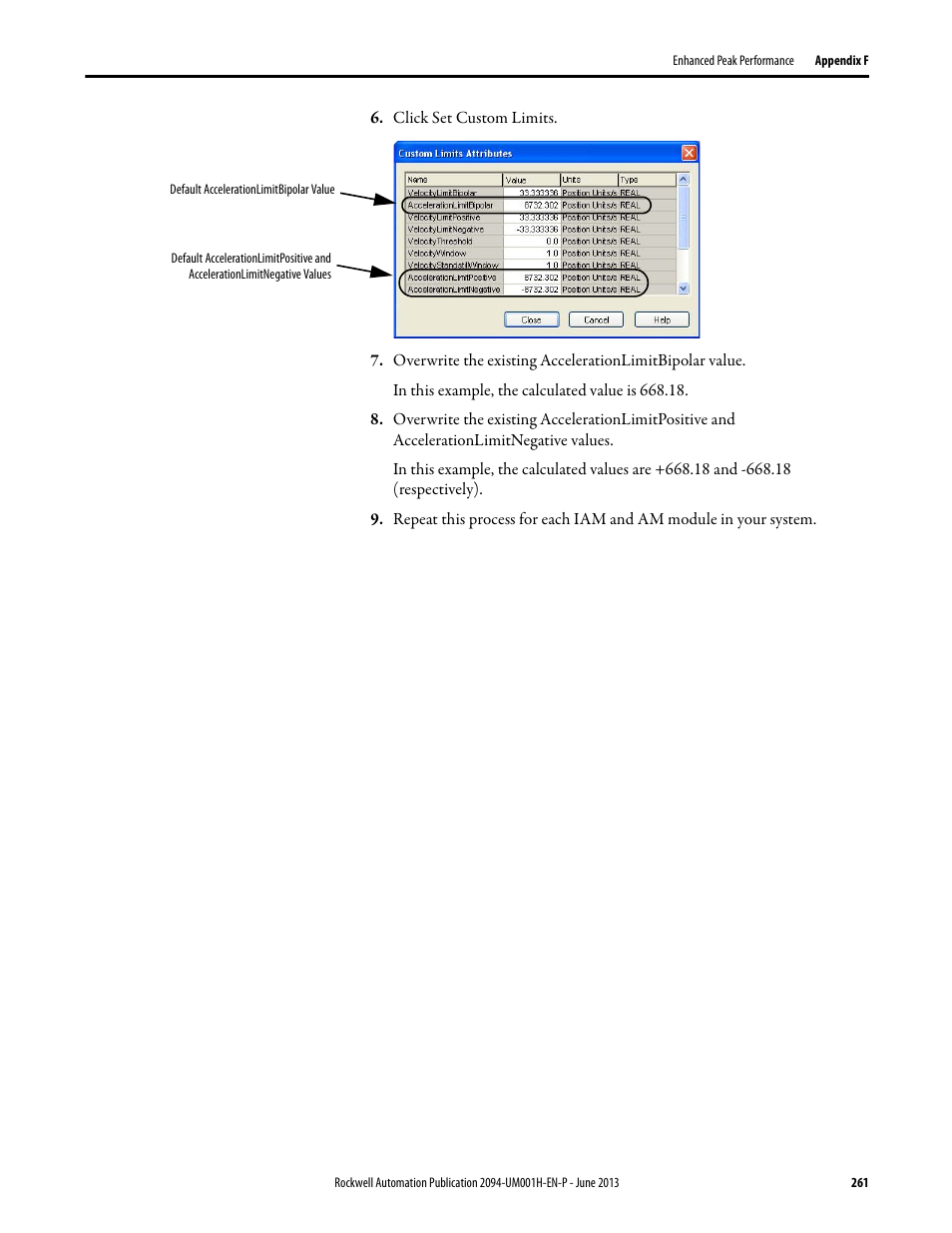 Rockwell Automation 2094-xMxx-S Kinetix 6000 Multi-axis Servo Drives User Manual User Manual | Page 261 / 286