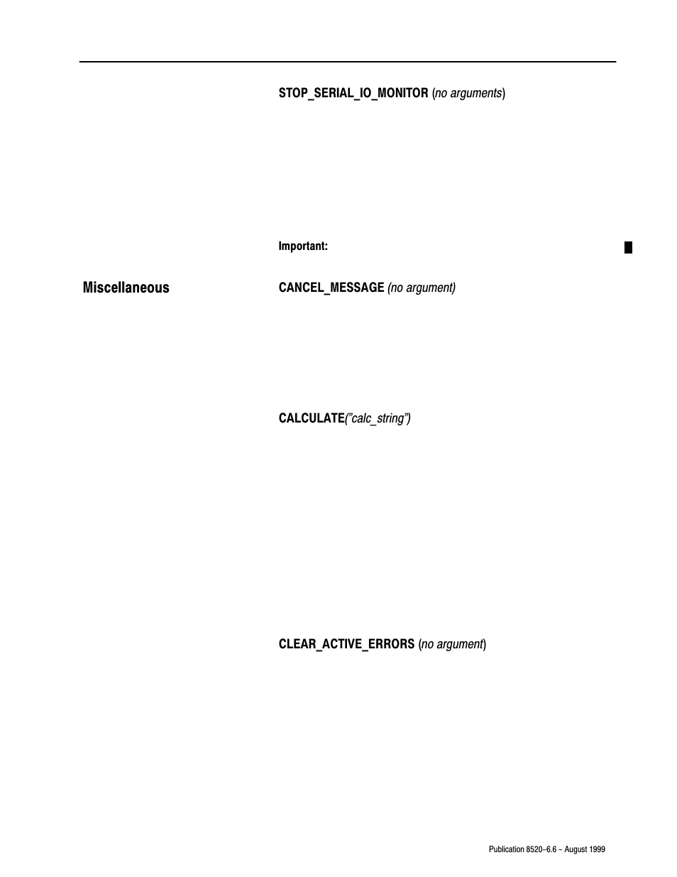 Miscellaneous | Rockwell Automation 8520-9API 9/Series OCI API Developer's Guide User Manual | Page 132 / 263