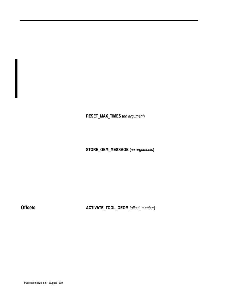 Offsets | Rockwell Automation 8520-9API 9/Series OCI API Developer's Guide User Manual | Page 135 / 263