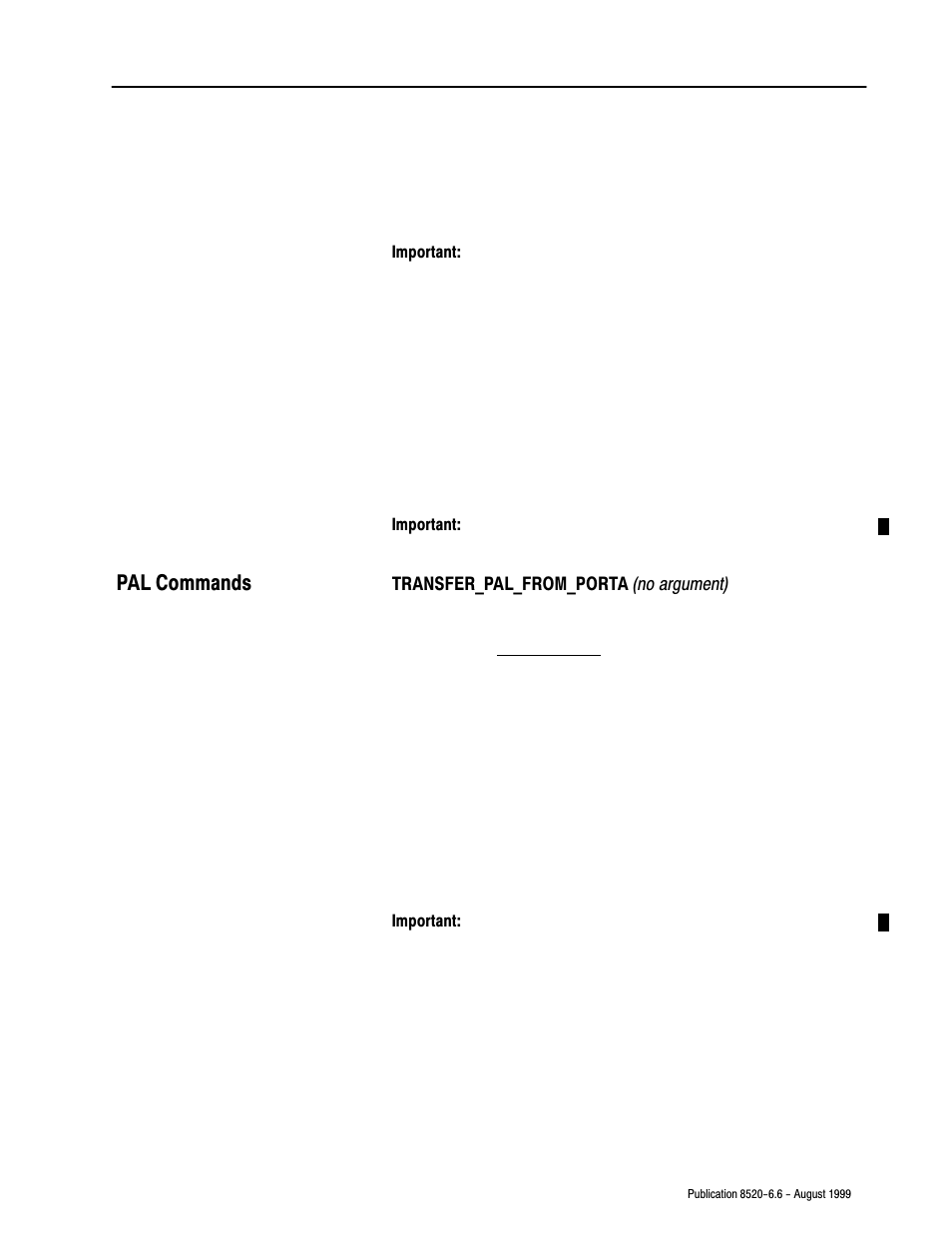 Pal commands | Rockwell Automation 8520-9API 9/Series OCI API Developer's Guide User Manual | Page 144 / 263