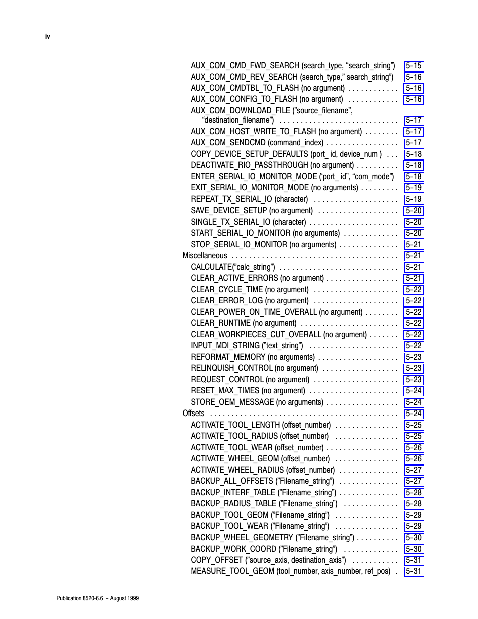 Rockwell Automation 8520-9API 9/Series OCI API Developer's Guide User Manual | Page 6 / 263