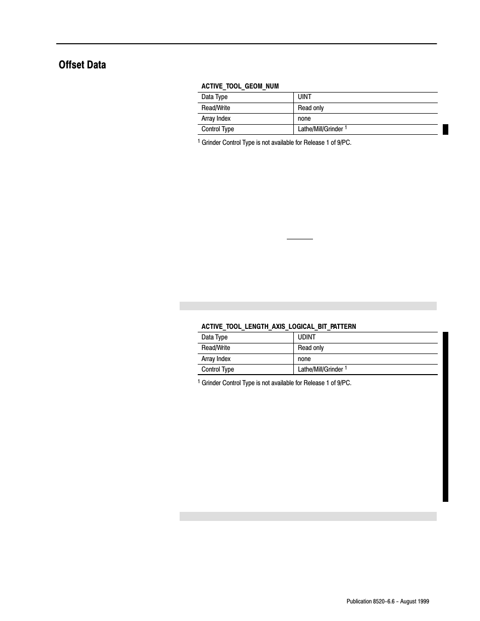 Offset data | Rockwell Automation 8520-9API 9/Series OCI API Developer's Guide User Manual | Page 91 / 263