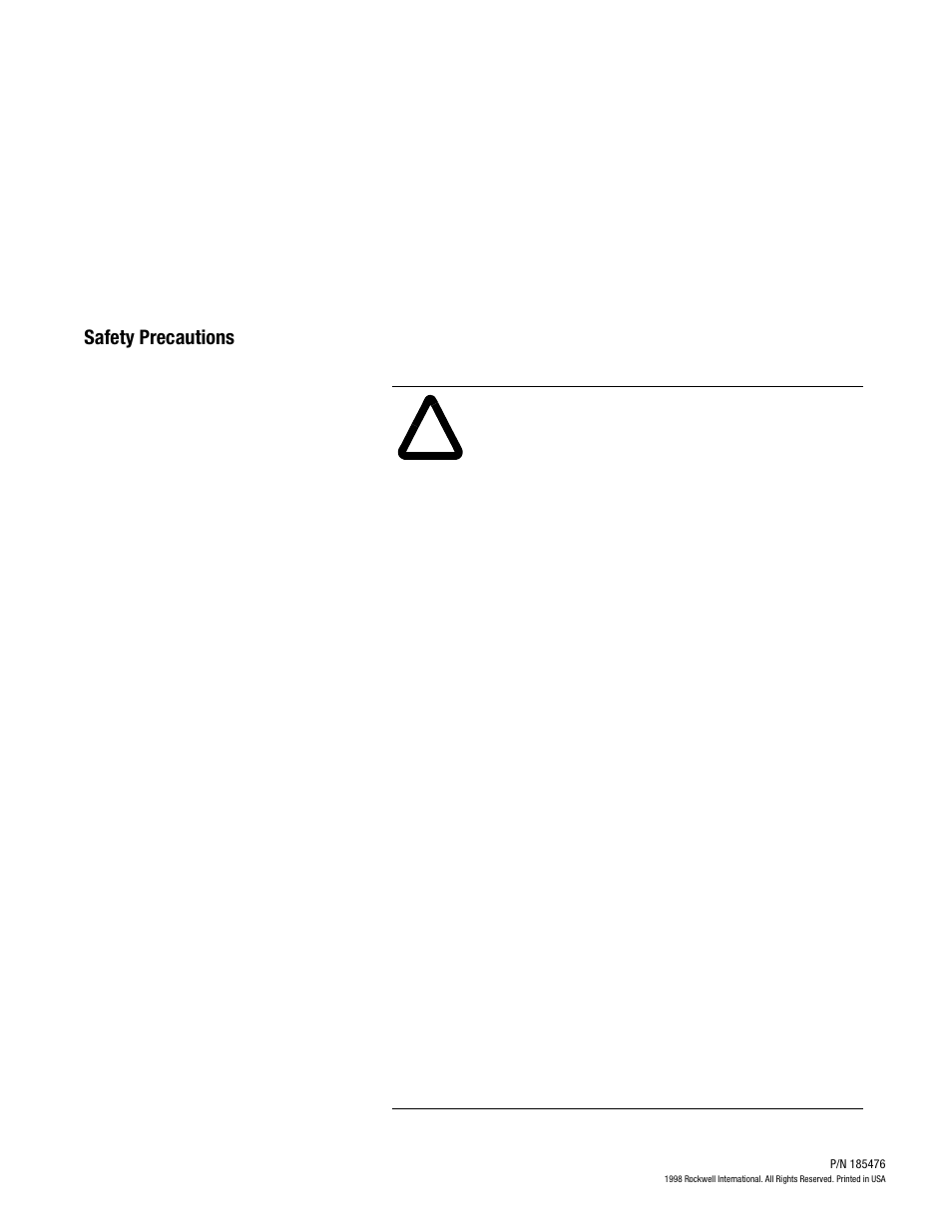 Safety precautions | Rockwell Automation 2364F RGU Supplement to 1336 FORCE User Manual | Page 2 / 2