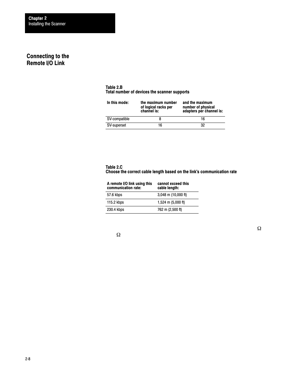 Connecting to the remote i/o link | Rockwell Automation 6008-SV2R VMEbus remote I/O Scanner User Manual | Page 27 / 194