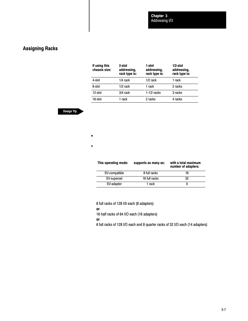 Assigning racks | Rockwell Automation 6008-SV2R VMEbus remote I/O Scanner User Manual | Page 36 / 194