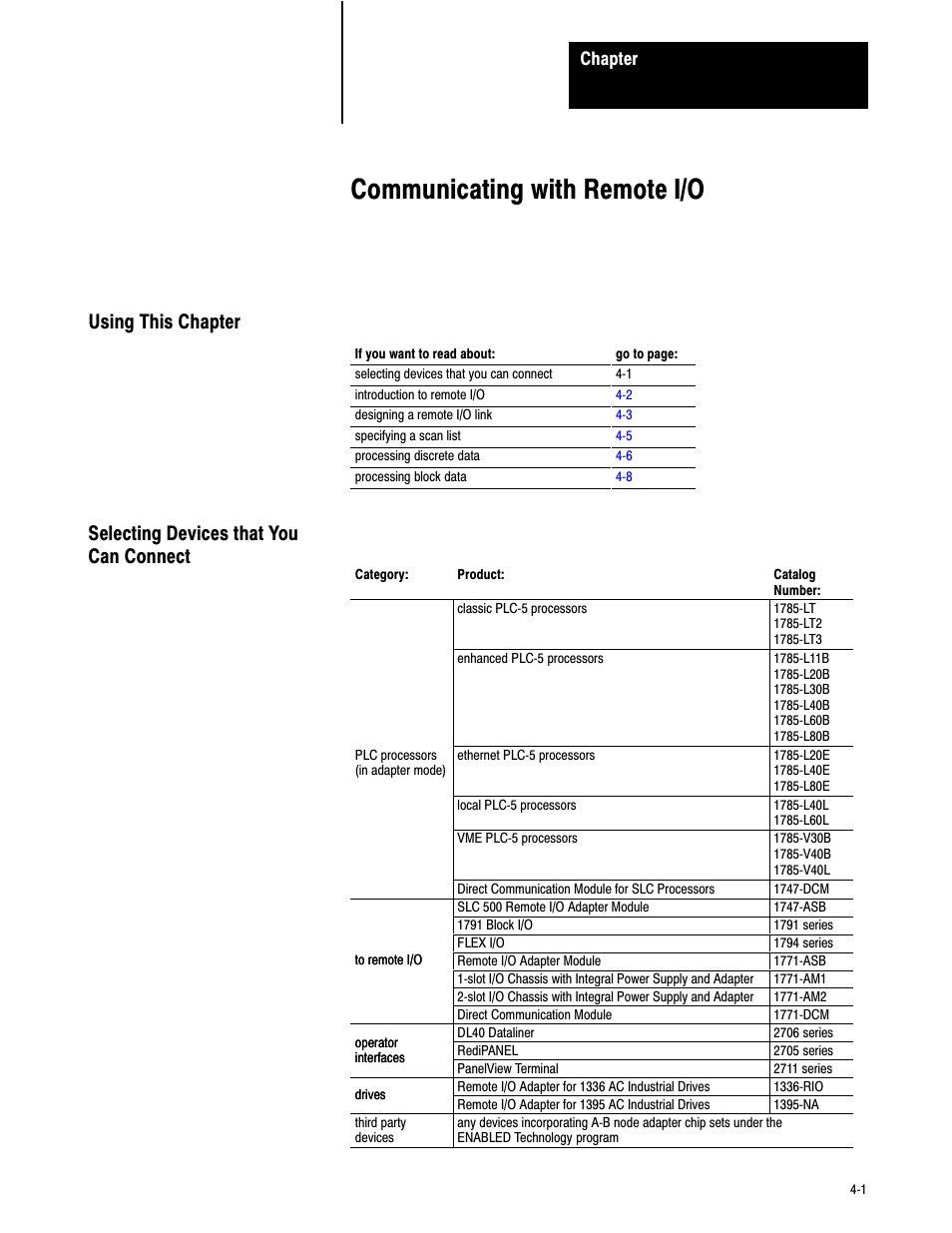 4 - communicating with remote i/o, Communicating with remote i/o | Rockwell Automation 6008-SV2R VMEbus remote I/O Scanner User Manual | Page 38 / 194