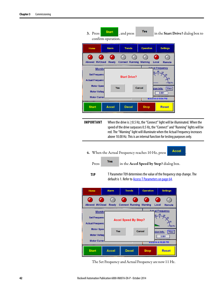 Rockwell Automation 6000 PowerFlex Medium Voltage Variable Frequency Drive Commissioning Manual User Manual | Page 42 / 98