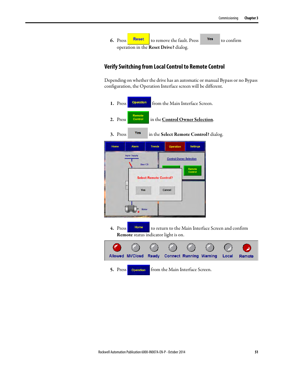Rockwell Automation 6000 PowerFlex Medium Voltage Variable Frequency Drive Commissioning Manual User Manual | Page 51 / 98