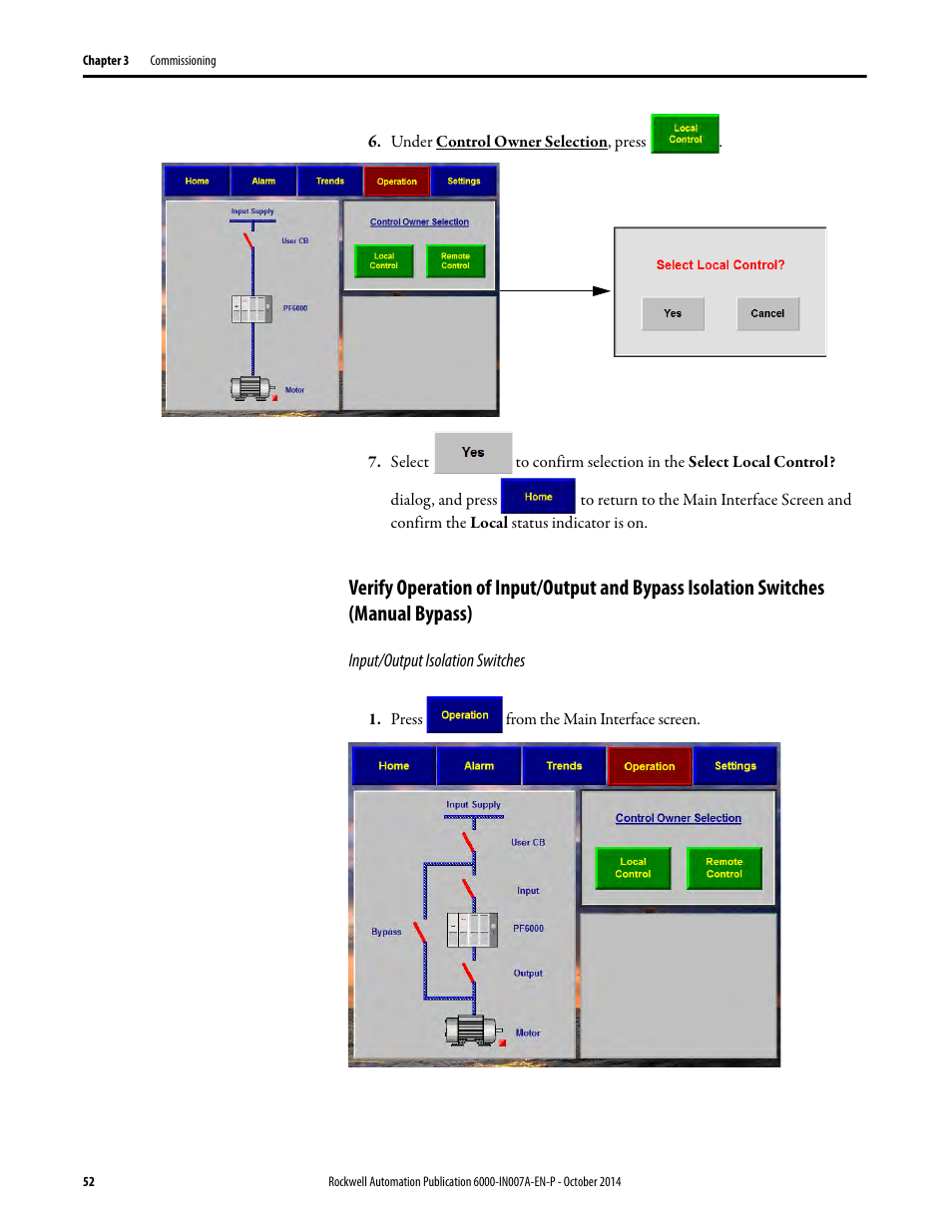 Rockwell Automation 6000 PowerFlex Medium Voltage Variable Frequency Drive Commissioning Manual User Manual | Page 52 / 98