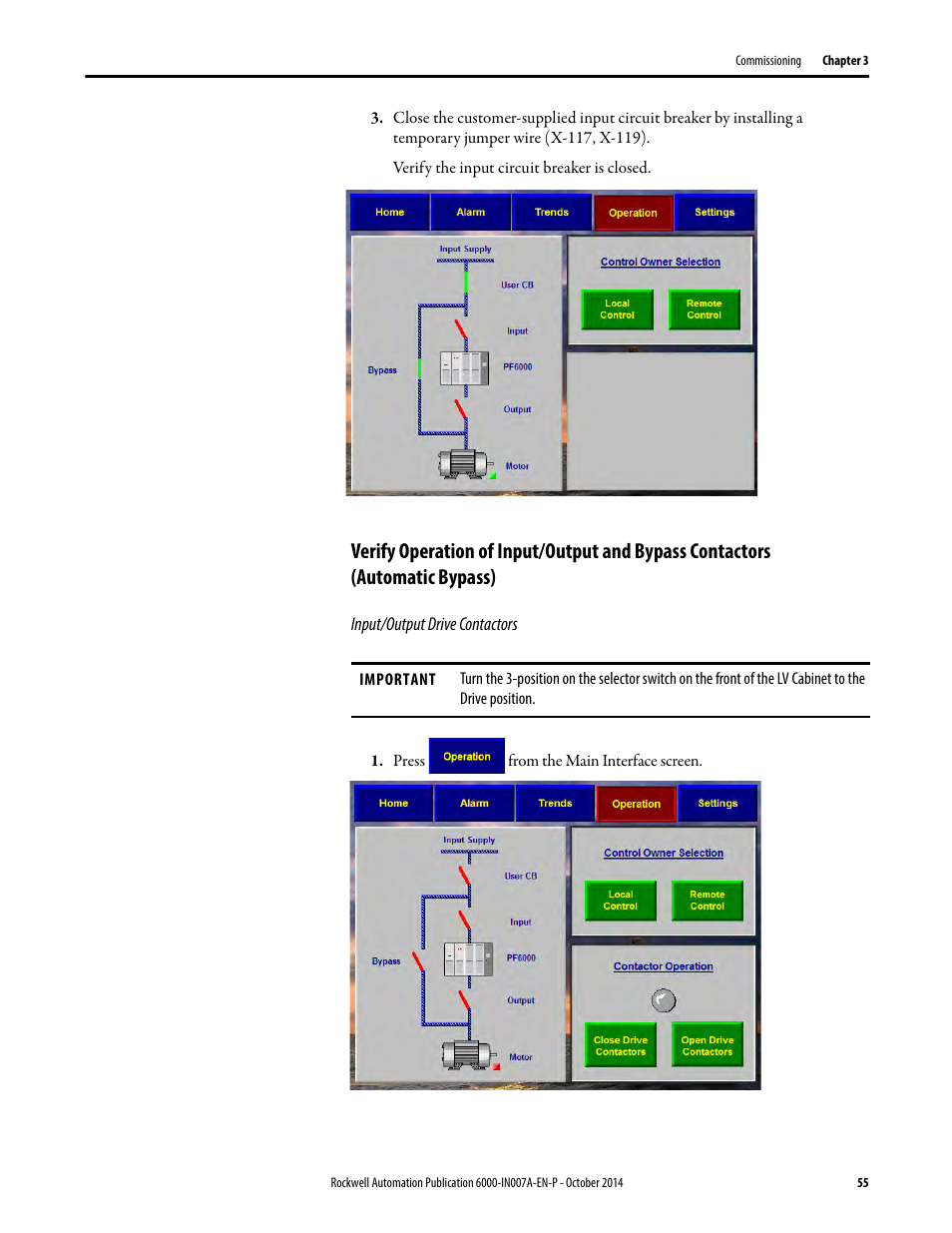 Rockwell Automation 6000 PowerFlex Medium Voltage Variable Frequency Drive Commissioning Manual User Manual | Page 55 / 98