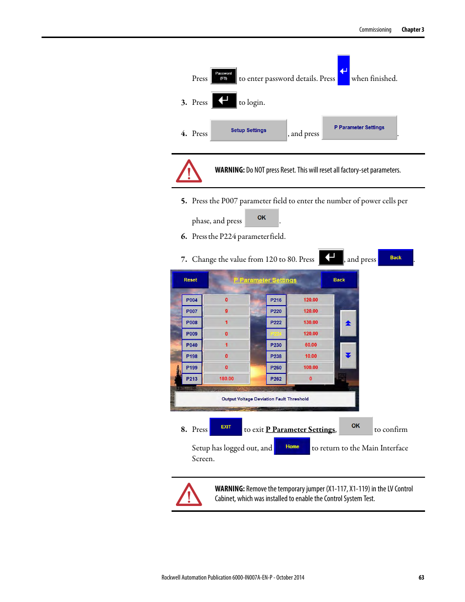 Rockwell Automation 6000 PowerFlex Medium Voltage Variable Frequency Drive Commissioning Manual User Manual | Page 63 / 98