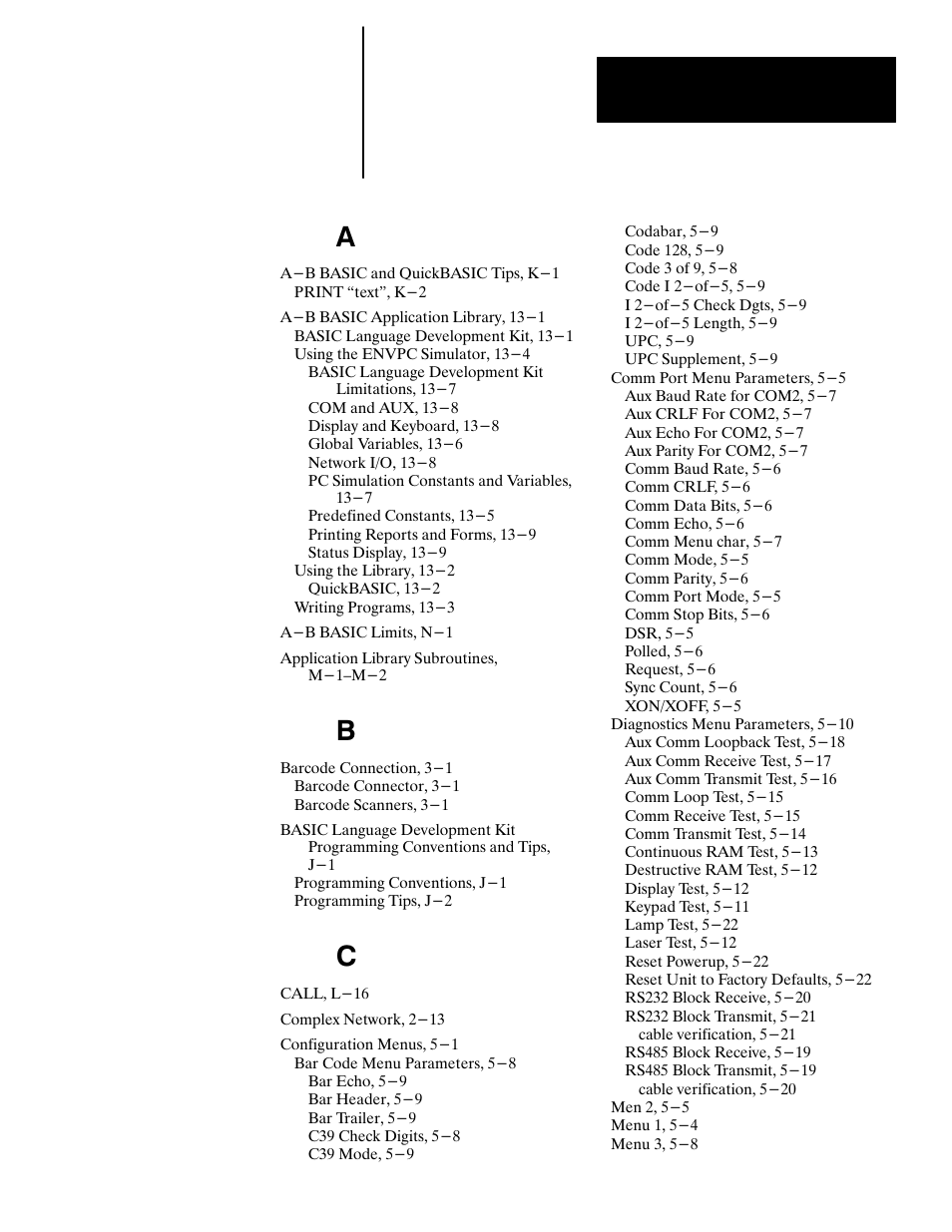 Index | Rockwell Automation 2708-DH5B2L_DH5B4L Attended Workstation User Manual | Page 181 / 186