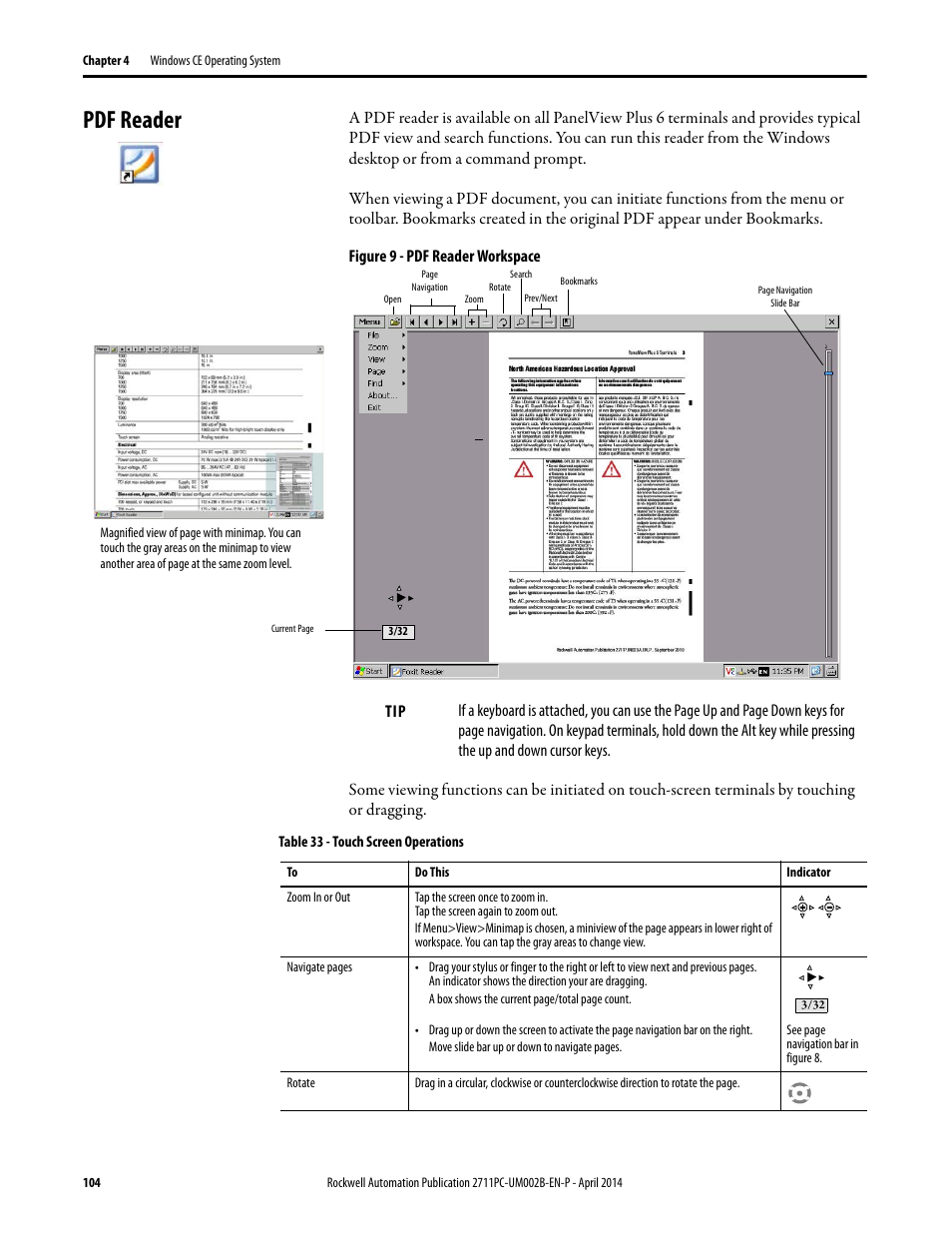 Pdf reader | Rockwell Automation 2711PC-xxxx PanelView Plus 6 Compact Terminals User Manual User Manual | Page 104 / 162