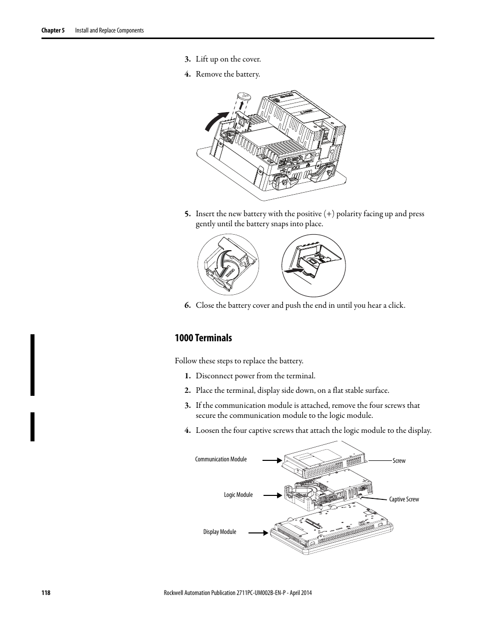 1000 terminals | Rockwell Automation 2711PC-xxxx PanelView Plus 6 Compact Terminals User Manual User Manual | Page 118 / 162