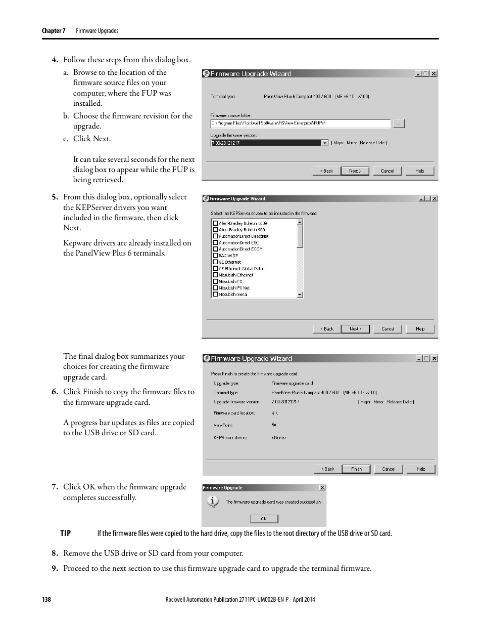 Rockwell Automation 2711PC-xxxx PanelView Plus 6 Compact Terminals User Manual User Manual | Page 138 / 162