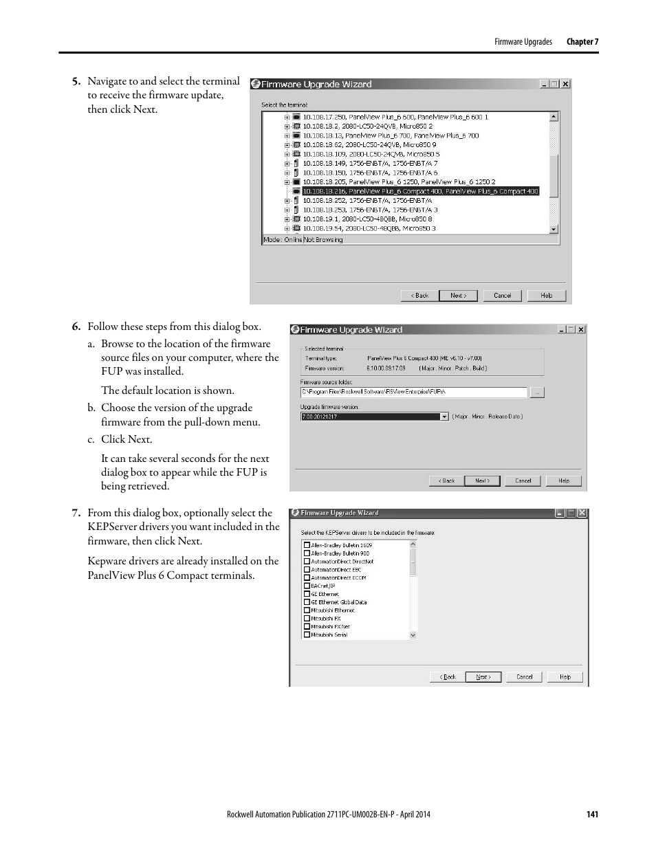 Rockwell Automation 2711PC-xxxx PanelView Plus 6 Compact Terminals User Manual User Manual | Page 141 / 162
