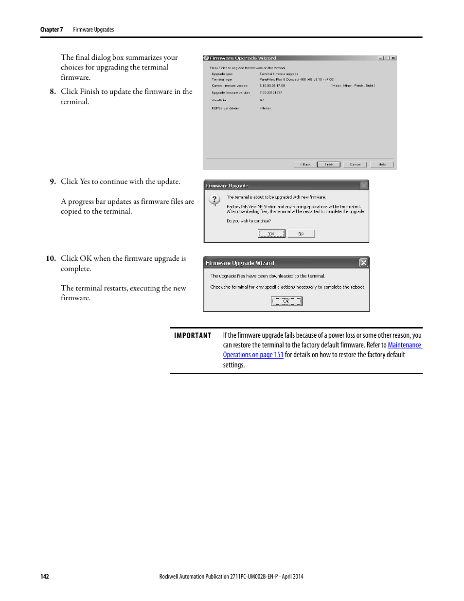 Rockwell Automation 2711PC-xxxx PanelView Plus 6 Compact Terminals User Manual User Manual | Page 142 / 162