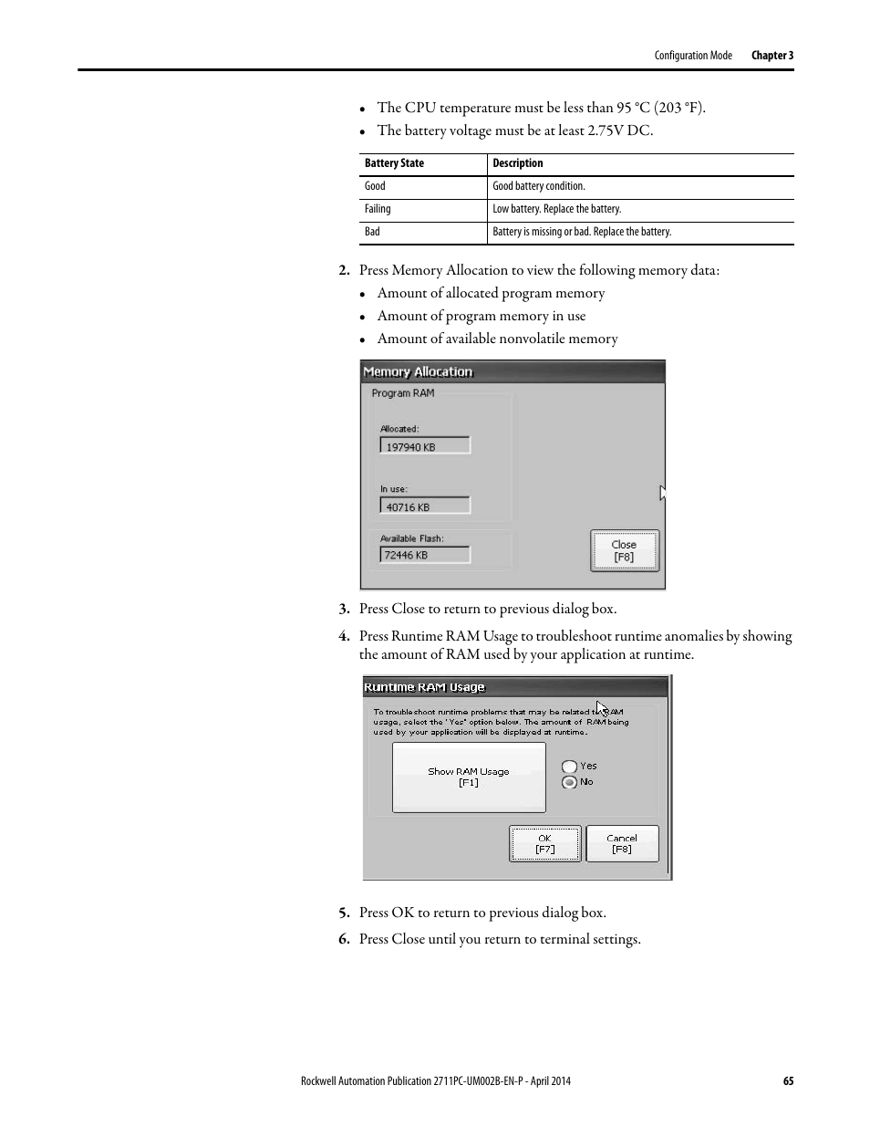Rockwell Automation 2711PC-xxxx PanelView Plus 6 Compact Terminals User Manual User Manual | Page 65 / 162