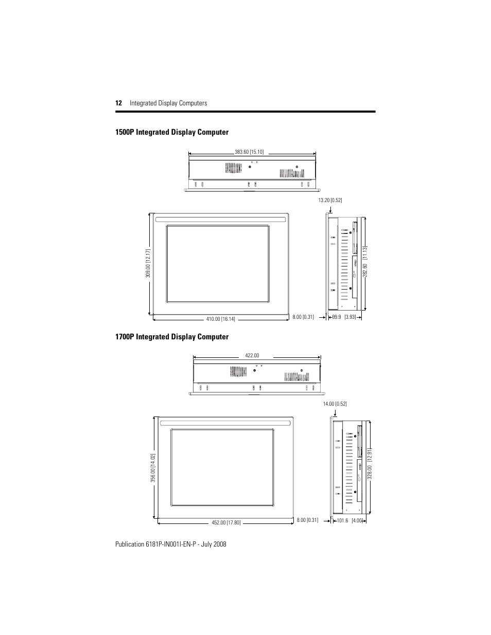 Rockwell Automation 6181P_F VersaView 6181P Integrated Display Computers Install User Manual | Page 12 / 20