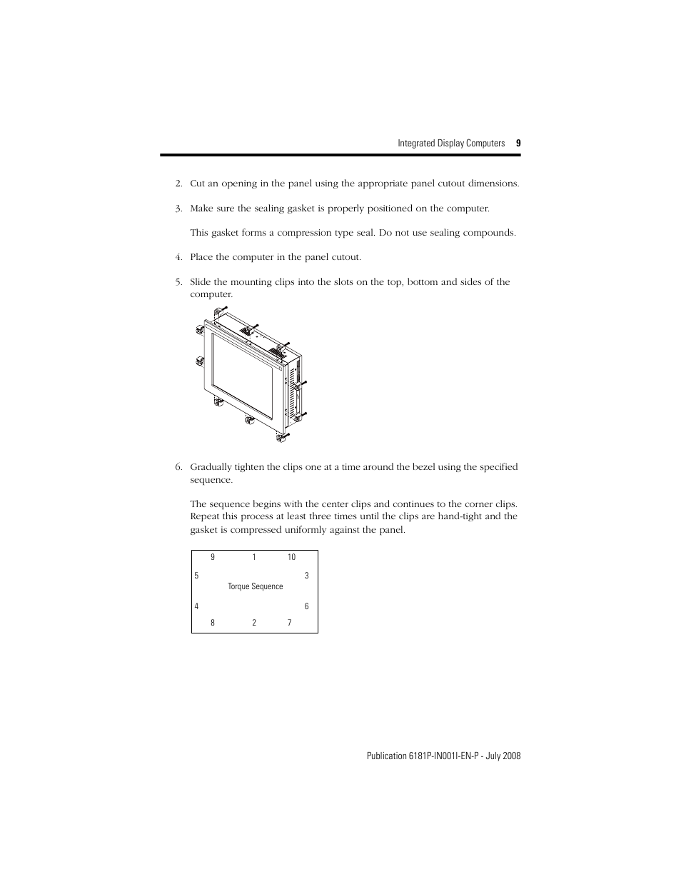 Rockwell Automation 6181P_F VersaView 6181P Integrated Display Computers Install User Manual | Page 9 / 20