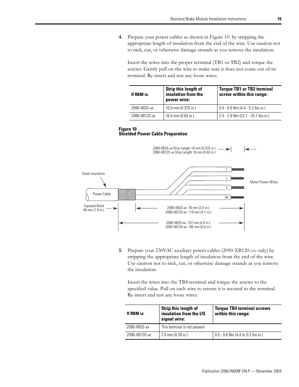 Rockwell Automation 2090-XBxxx Resistive Brake Module Installation Instructions User Manual | Page 15 / 24