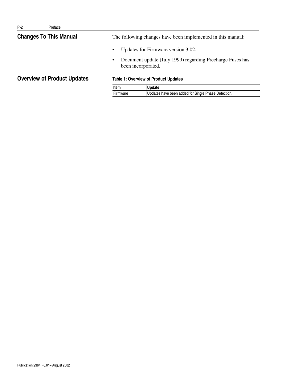 Changes to this manual, Overview of product updates | Rockwell Automation 2364F Regenerative DC Bus Supply Unit (RGU) User Manual | Page 10 / 222