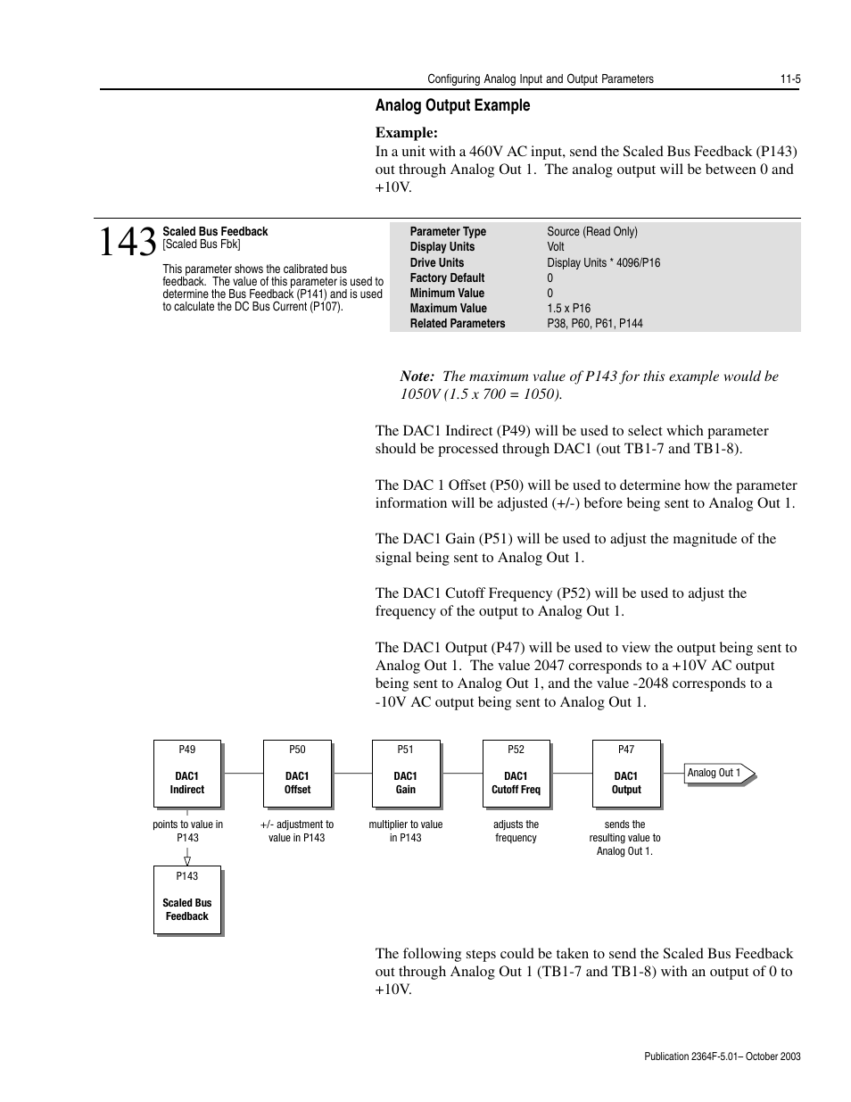 Analog output example, Analog output example -5 | Rockwell Automation 2364F Regenerative DC Bus Supply Unit (RGU) User Manual | Page 117 / 222
