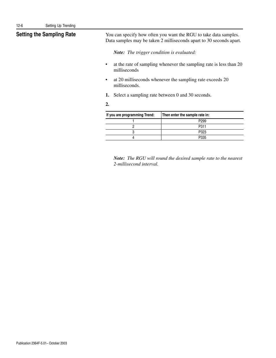 Setting the sampling rate, Setting the sampling rate -6 | Rockwell Automation 2364F Regenerative DC Bus Supply Unit (RGU) User Manual | Page 124 / 222