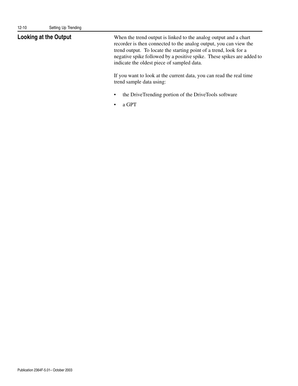 Looking at the output, Looking at the output -10 | Rockwell Automation 2364F Regenerative DC Bus Supply Unit (RGU) User Manual | Page 128 / 222