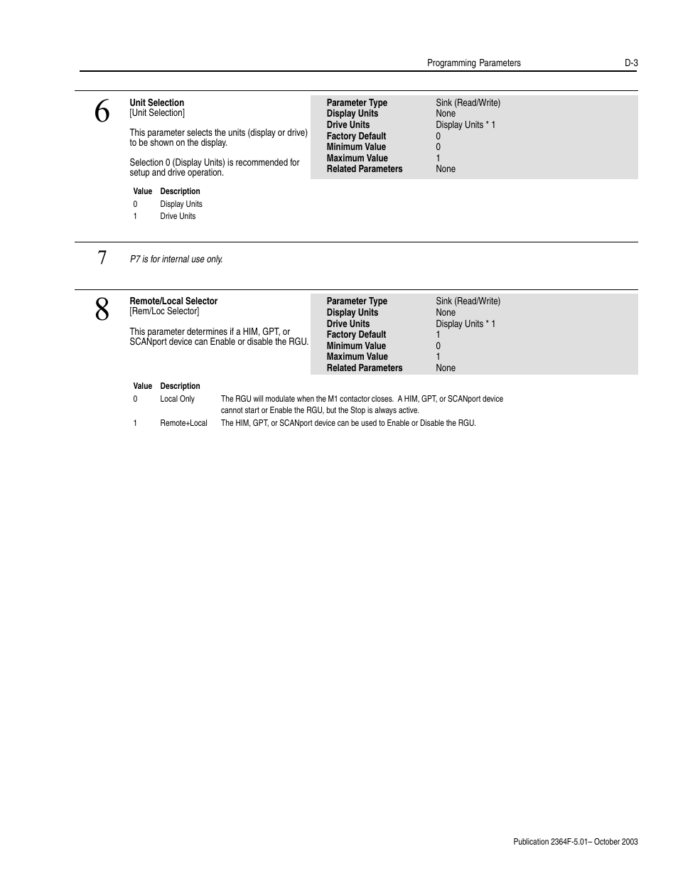 Rockwell Automation 2364F Regenerative DC Bus Supply Unit (RGU) User Manual | Page 147 / 222