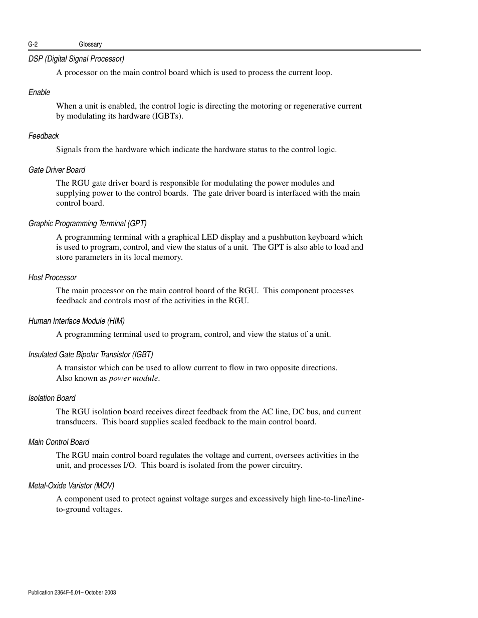 Rockwell Automation 2364F Regenerative DC Bus Supply Unit (RGU) User Manual | Page 214 / 222