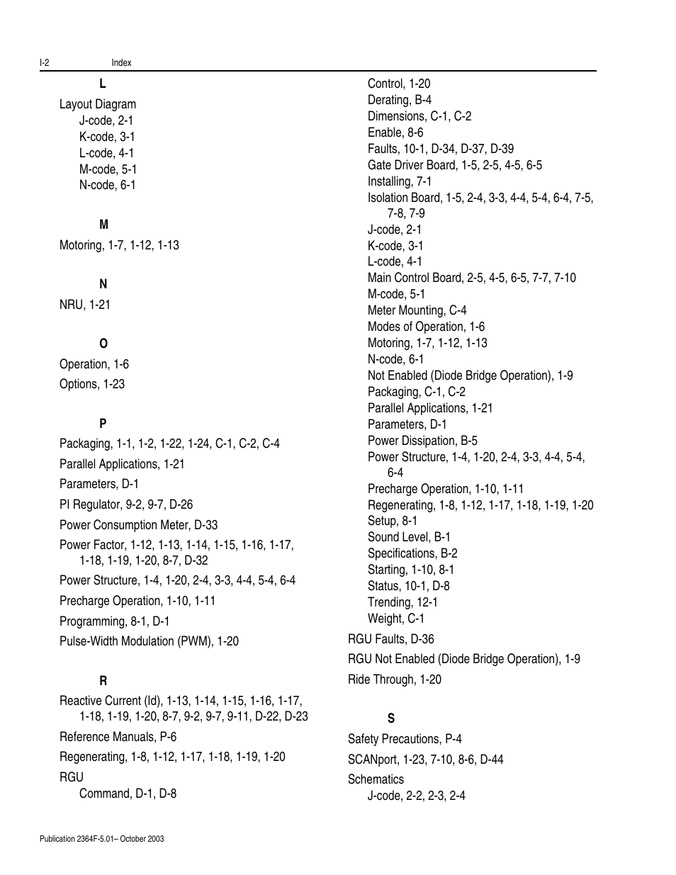 Rockwell Automation 2364F Regenerative DC Bus Supply Unit (RGU) User Manual | Page 218 / 222