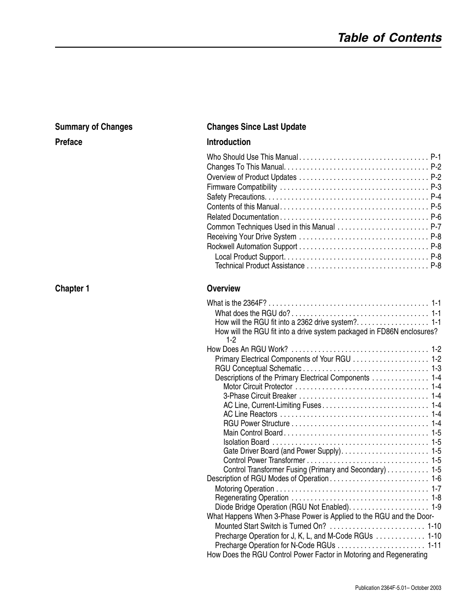 Rockwell Automation 2364F Regenerative DC Bus Supply Unit (RGU) User Manual | Page 3 / 222