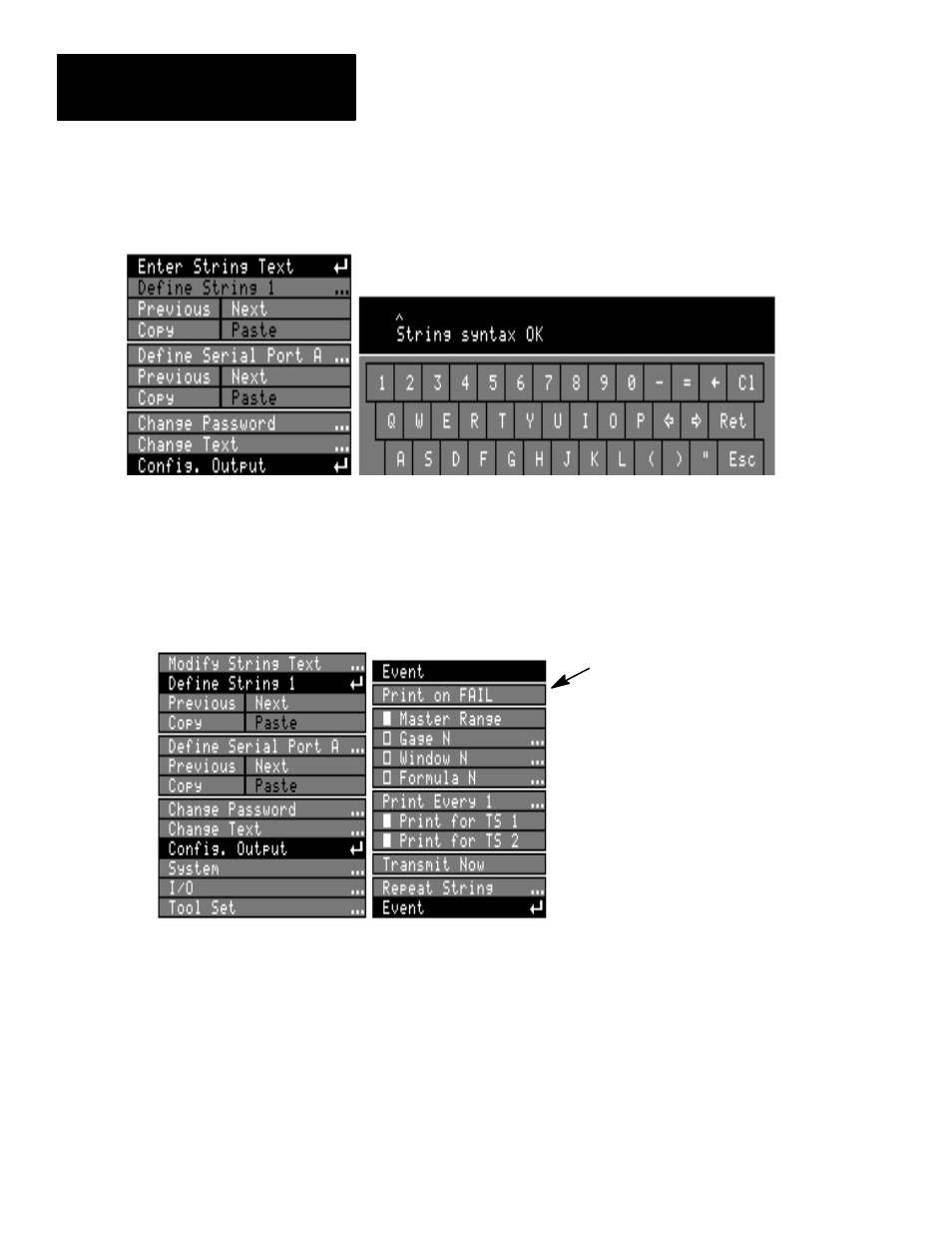 Defining strings, Using transmit now | Rockwell Automation 5370-UPK CVIM USER-PAK Option User Manual | Page 46 / 142