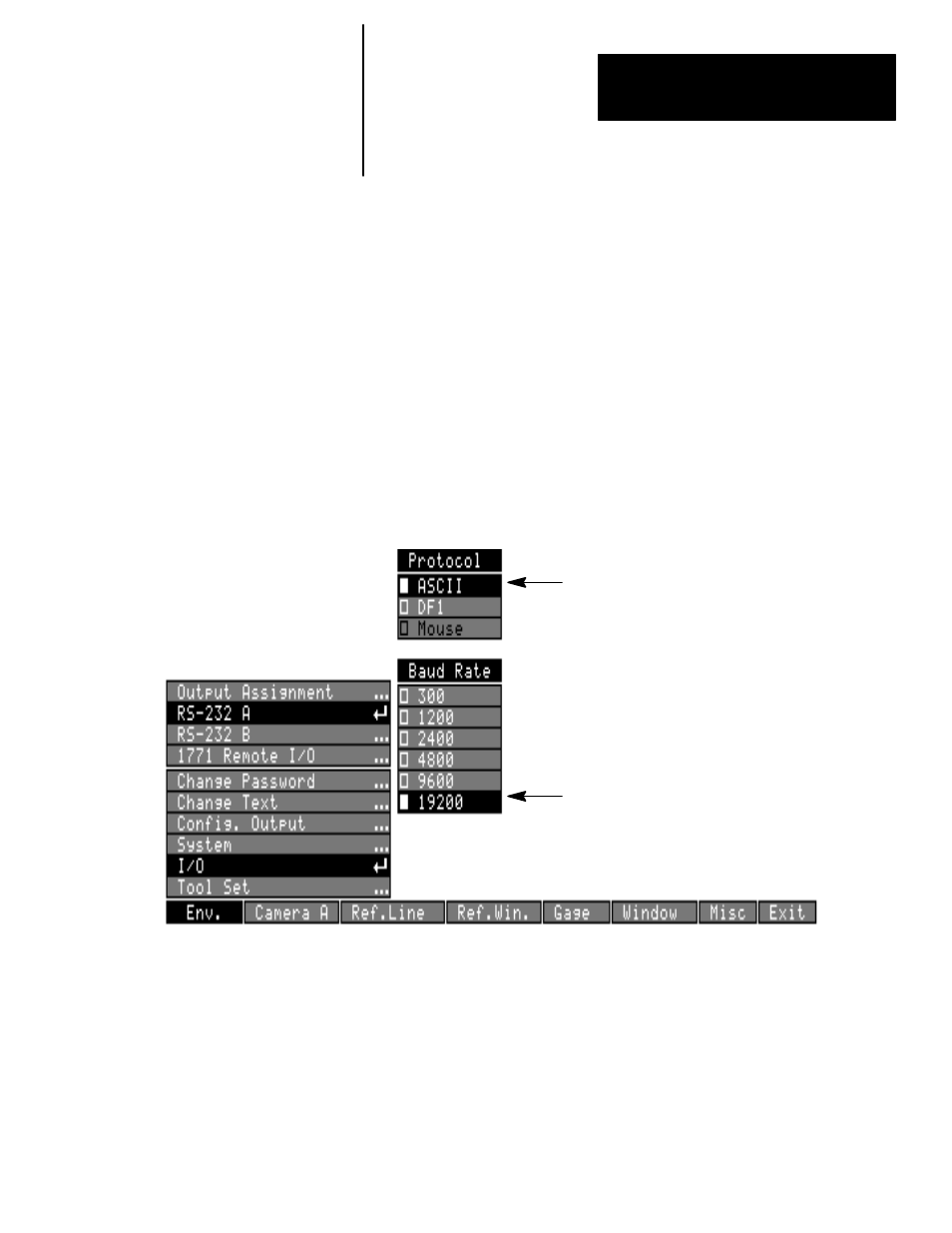 Selecting serial port parameters | Rockwell Automation 5370-UPK CVIM USER-PAK Option User Manual | Page 51 / 142