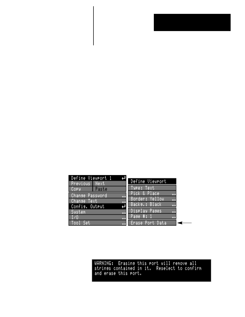 Erase port data | Rockwell Automation 5370-UPK CVIM USER-PAK Option User Manual | Page 62 / 142